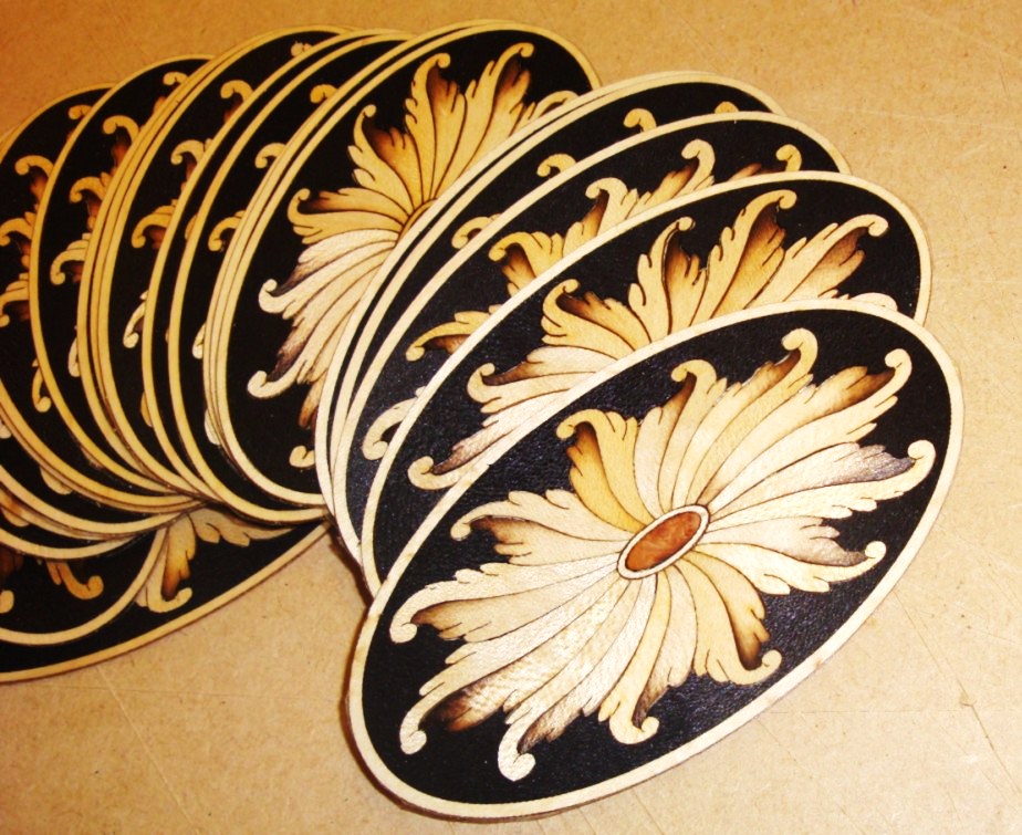 Marquetry, Inlays, Marquetry Fans,Custom Marquetry , Marquetry Shells
